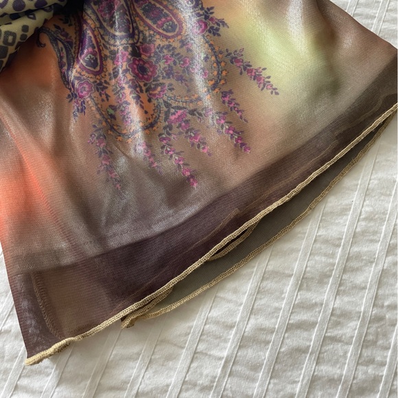 Jane Doe Collection Vintage Multicolor Patterned Midi Skirt - Picture 2 of 9